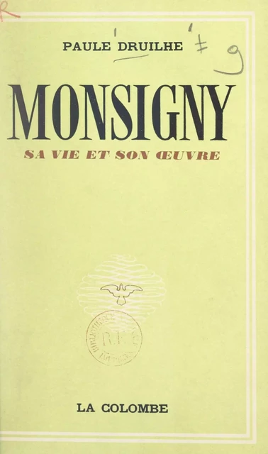 Monsigny - Paule Druilhe - FeniXX réédition numérique