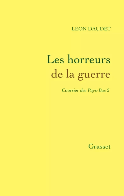 Horreurs de la guerre - Alphonse Daudet - Grasset