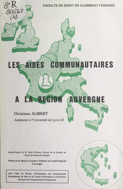 Les aides communautaires à la région Auvergne - Christiane Alibert - FeniXX réédition numérique