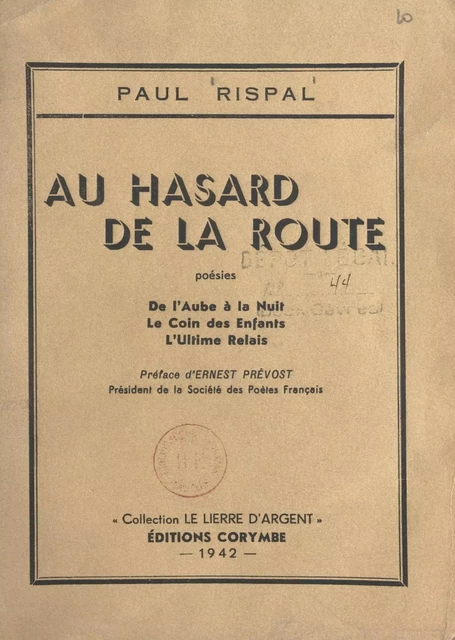 Au hasard de la route - Paul Rispal - FeniXX réédition numérique