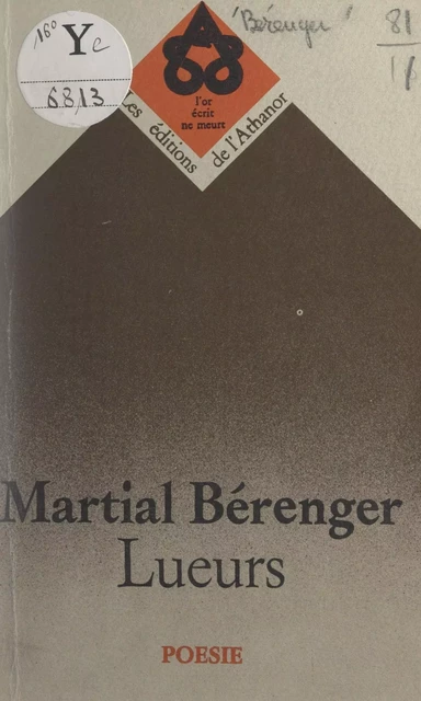 Lueurs - Martial Berenger - FeniXX réédition numérique