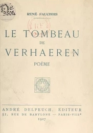 Le tombeau de Verhaeren