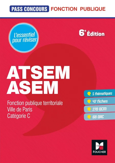 Pass'Concours ATSEM/ASEM - Entrainement et révision - Jocelyne Guérin - Foucher