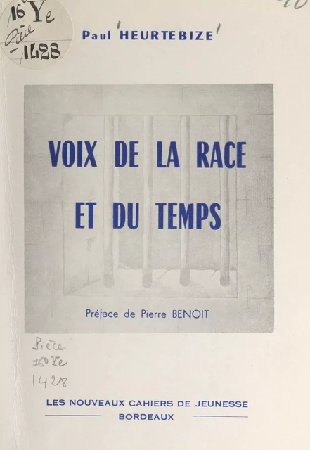 Voix de la race et du temps - Paul Heurtebize - FeniXX réédition numérique