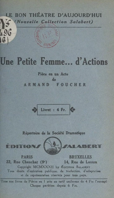 Une petite femme... d'actions - Armand Foucher - FeniXX réédition numérique