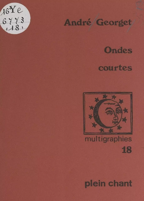 Ondes courtes - André Georget - FeniXX réédition numérique