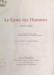 Le geste des hommes