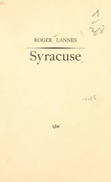 Syracuse - Roger Lannes - FeniXX réédition numérique