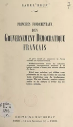 Principes fondamentaux d'un gouvernement démocratique français