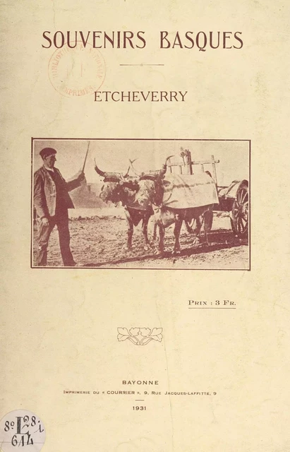 Souvenirs basques : Etcheverry - M.-Th. Magnan - FeniXX réédition numérique