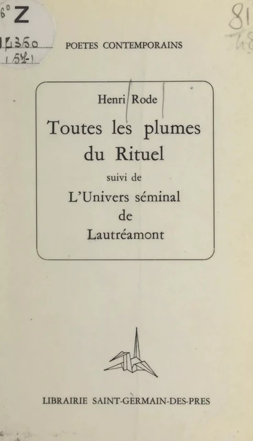 Toutes les plumes du rituel - Henri Rode - FeniXX réédition numérique