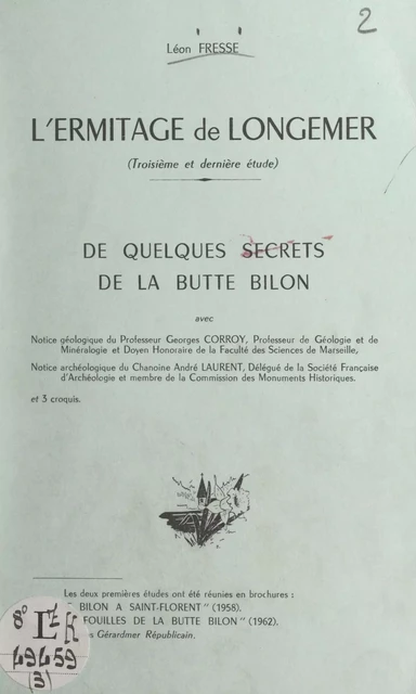 L'ermitage de Longemer - Georges Corroy, Léon Fresse, André Laurent - FeniXX réédition numérique