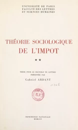 Théorie sociologique de l'impôt (2)