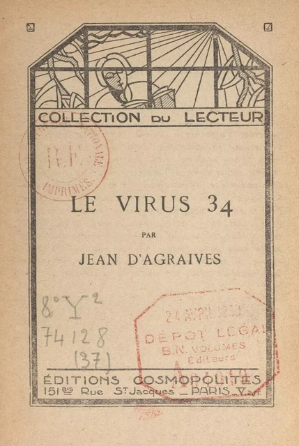 Le virus 34 - Jean d'Agraives - FeniXX réédition numérique