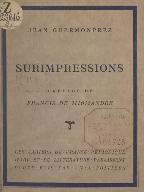 Surimpressions - Jean Guermonprez - FeniXX réédition numérique