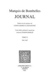 Journal T. VI, 1801-1807 / Publié sous les auspices du Comte George Clam Martinic