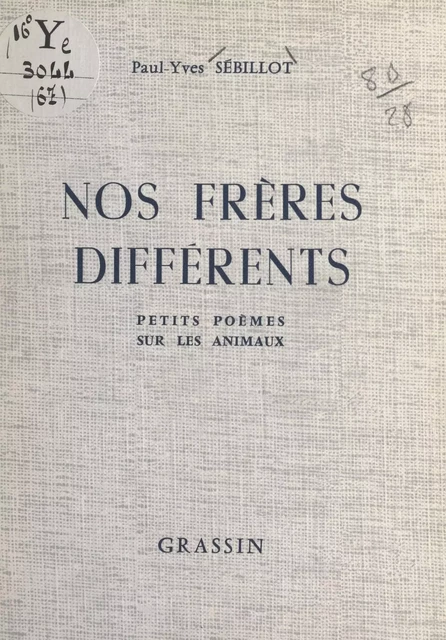 Nos frères différents - Paul-Yves Sébillot - FeniXX réédition numérique