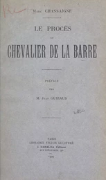 Le procès du chevalier de La Barre