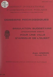 Simulation budgétaire (programme Siget) pour une ville d'Afrique de l'Ouest