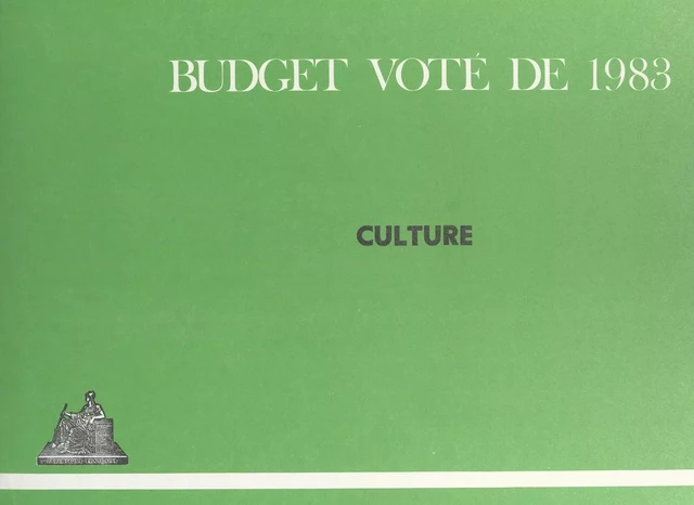 Budget voté de 1983 : Culture -  Conseil d'État - FeniXX réédition numérique