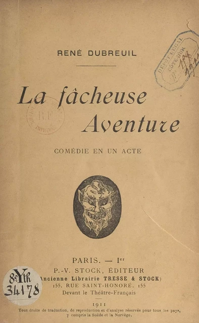 La fâcheuse aventure - René Dubreuil - FeniXX réédition numérique