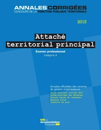 Attaché territorial principal 2015. Examen professionnel