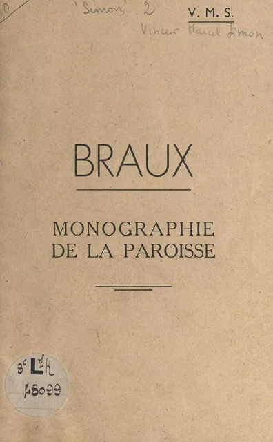 Braux - Vincent Marcel Simon - FeniXX réédition numérique