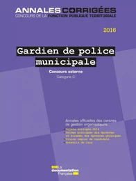 Gardien de police municipale 2016