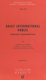 Droit international public. Principes fondamentaux (3)