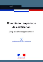 Rapport annuel 2015 de la Commission supérieure de codification