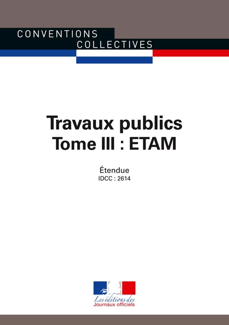 Travaux publics : Etam - Journaux Officiels - Journaux officiels