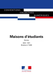 Maisons d'étudiants - Convention collective étendue - IDCC 1671 - 6e édition