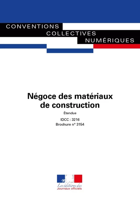 Négoce des matériaux de construction - Journaux Officiels - Journaux officiels