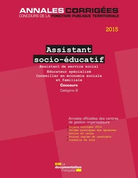 Assistant socio-éducatif 2015. Concours