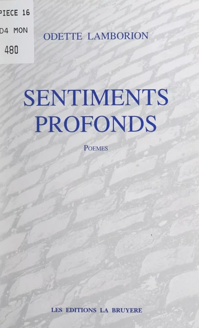 Sentiments profonds - Odette Lamborion - FeniXX réédition numérique