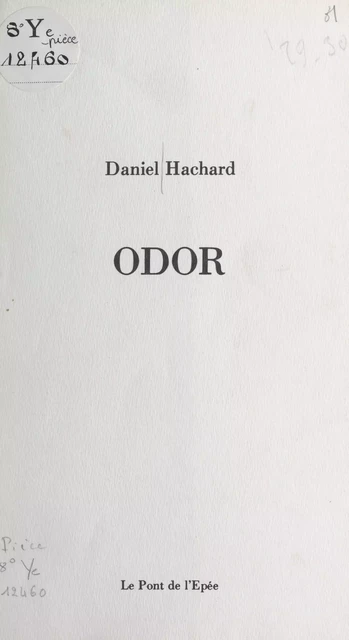 Odor - Daniel Hachard - FeniXX réédition numérique