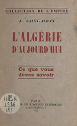 L'Algérie d'aujourd'hui