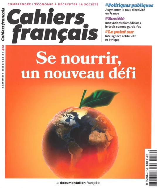 Cahiers français : Se nourrir, un nouveau défi - n°412 - la Documentation Française - La Documentation française