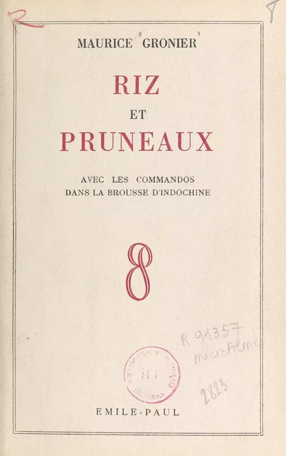 Riz et pruneaux - Maurice Gronier - FeniXX réédition numérique