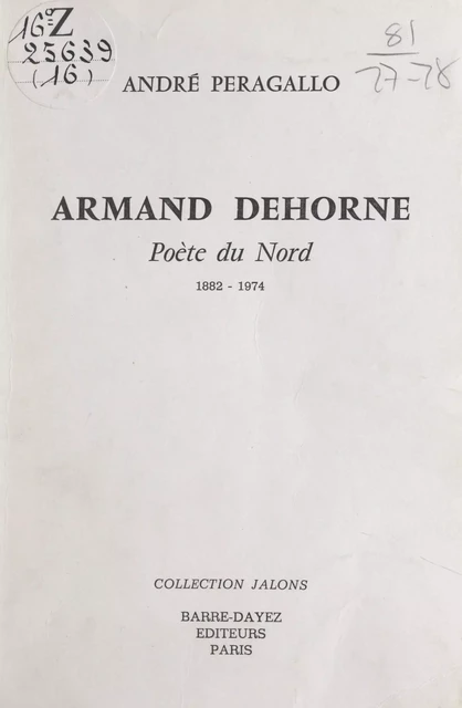 Armand Dehorne - André Peragallo - FeniXX réédition numérique