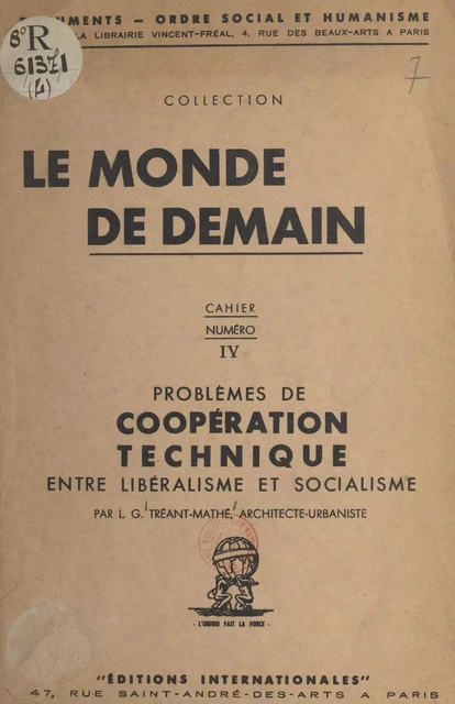 Problèmes de coopération technique entre libéralisme et socialisme - L. Gaston Tréant-Mathé - FeniXX réédition numérique