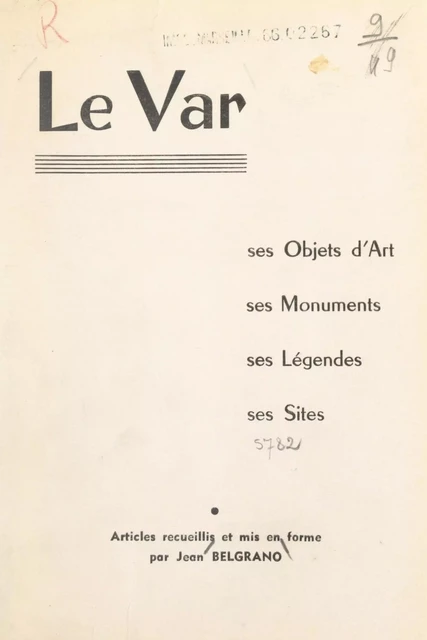 Le Var - Jean Belgrano - FeniXX réédition numérique