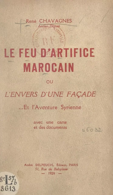 Le feu d'artifice marocain - René Chavagnes - FeniXX réédition numérique