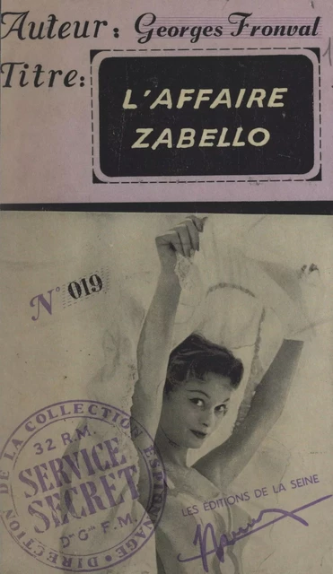 L'affaire Zabello - George Fronval - FeniXX réédition numérique