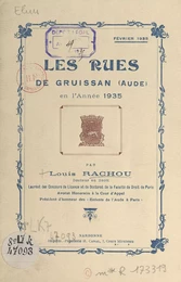 Les rues de Gruissan (Aude) en l'année 1935