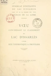 Vœu concernant le classement du lac d'Issarlès comme site touristique à protéger