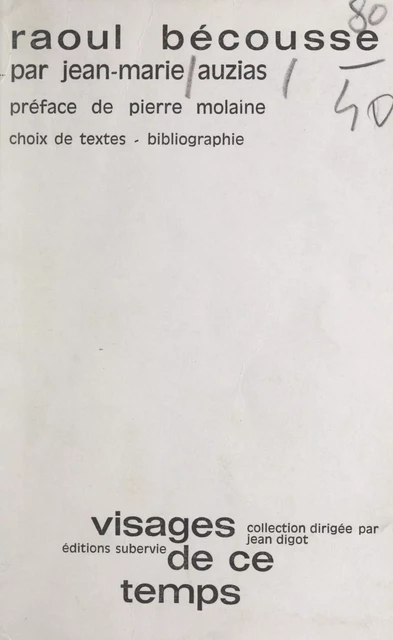 Raoul Bécousse - Jean-Marie Auzias - FeniXX réédition numérique
