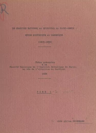 Le chapitre national et épiscopal de Saint-Denis (1). Étude historique et canonique (1806-1885)