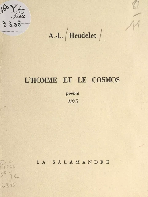 L'homme et le cosmos - A.-L. Heudelet - FeniXX réédition numérique