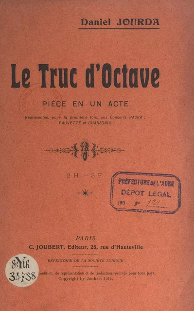 Le truc d'Octave - Daniel Jourda - FeniXX réédition numérique